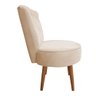 Poltrona Decorativa Royal Capitone de Luxo Slk Decor Bege - 4