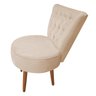 Poltrona Decorativa Royal Capitone de Luxo Slk Decor Bege - 3