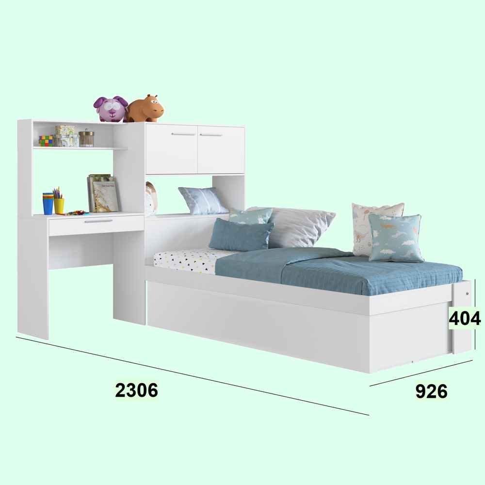 Cama Box Articulável de Solteiro para Colchão de 190x90cm Istambul Cj069 Art In Móveis Branco - 4