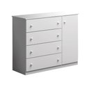 Ver imagem 1 de Cômoda Infantil Tais 105cm 100% Mdf Branco Brilho - Sallar Home