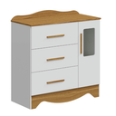 Ver imagem 2 de Cômoda Infantil Clara Peroba em 100% Mdf Branco com Amêndoa