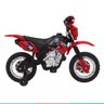 Moto Elétrica Infantil Motocross Para Criança +3 anos até 20kg Realista 6v Xplast - Vermelho - 8