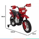 Ver imagem 5 de Moto Elétrica Infantil Motocross Para Criança +3 anos até 20kg Realista 6v Xplast - Vermelho