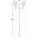 Ver imagem 3 de Kit 2 Postes Duplos Luminária Externa para Jardim Alumínio Branco Clássico E27 Global Dital