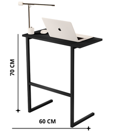 Mesinha Lateral Apoio de Canto Sofá Cama Leitura e Notebook:preto - 3