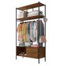 Guarda Roupa Closet Com Maleiro + Comoda 2 Gavetas Preto - 6