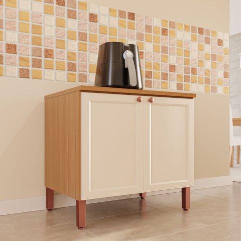 Balcão Pequeno de Cozinha Maria 100% MDF Móveis Home | 2 Portas