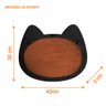 Kit 02 Arranhadores Pet Gato de Parede e Chão Premium MDF Preto Veludo Terracota - Desk Design - 4