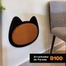 Kit 02 Arranhadores Pet Gato de Parede e Chão Premium MDF Preto Veludo Terracota - Desk Design - 3