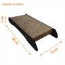Kit 02 Arranhadores Pet Gato de Parede e Chão Premium MDF Preto Veludo Terracota - Desk Design - 5