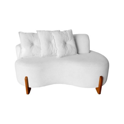 Namoradeira Plaza Bouclé com 3 Almofadas 120 Cm Elegância, Conforto e Sofisticação para Sua Casa