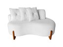 Ver imagem 1 de Namoradeira Plaza Bouclé com 3 Almofadas 120 Cm Elegância, Conforto e Sofisticação para Sua Casa