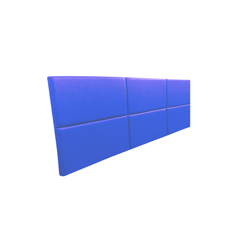 Cabeceira Estofada Queen 6 Blocos Não É Segredo Courvin Azul 160x60
