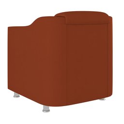 Kit 2 Poltronas Decorativas Reforçada Consultório Sala Suede Cor:terracota - 4