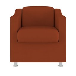 Kit 2 Poltronas Decorativas Reforçada Consultório Sala Suede Cor:terracota - 3