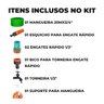 Mangueira 20m Metros + Suporte Alça+esguicho+engate Rapido + Bico Torneira Engate Rápido + Torneira - 10