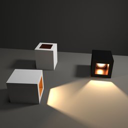 Spot Sobrepor Teto Quadrado Branco com Cobre Dicróica para Sala de Jantar Quarto Cozinha - 3