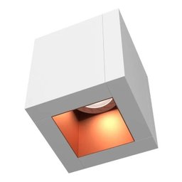 Spot Sobrepor Teto Quadrado Branco com Cobre Dicróica para Sala de Jantar Quarto Cozinha - 1