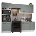Ver imagem 3 de Armário de Cozinha Completa 270cm Branco/Cinza Agata Madesa 07