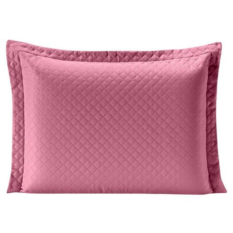 Porta Travesseiro Rosa Branco Avulso Dupla Face com Zíper