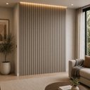 Ver imagem 1 de Painel Decorativo Ripado para Sala de Estar Multifuncional 100% MDF Grigio Casa Lar Shop