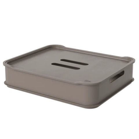 Cesta Organizadora com Tampa Fit Maxi 7,6 Litros Light Gray - 107980468 - Coza