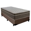 Ver imagem 1 de Cama Box Suede Solteiro + Colchão Sereneprime Molas Ensacadas 88x188x65 Marrom
