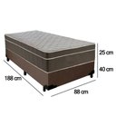 Ver imagem 3 de Cama Box Suede Solteiro + Colchão Sereneprime Molas Ensacadas 88x188x65 Marrom