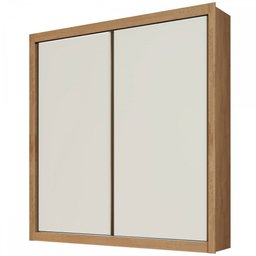 Guarda-Roupa Solteiro Zurique 2 Portas 4 Gavetas 100% Mdf Flex Off White/Amendoa - Europa Móveis - 5