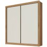 Guarda-Roupa Solteiro Zurique 2 Portas 4 Gavetas 100% Mdf Flex Off White/Amendoa - Europa Móveis - 5