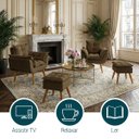 Ver imagem 5 de Kit 2 Poltronas Decorativa e 2 Puffs para Sala Recepção Manicure Consultório Quarto Alice Suede