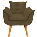 Ver imagem 3 de Kit 2 Poltronas Decorativas Para Recepção Manicure Sala De Estar + 2 Puff Reforçado Suede