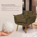 Ver mais imagens de Kit 2 Poltronas Decorativa e 2 Puffs para Sala Recepção Manicure Consultório Quarto Alice Suede