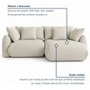 Ver imagem 6 de Sofá Cama Modular Orgânico Retrátil 4 Lugares com Almofadas 240cm Malibu