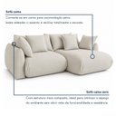 Ver imagem 7 de Sofá Cama Modular Orgânico Retrátil 4 Lugares com Almofadas 240cm Malibu