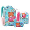 Kit Mochila Escolar Infantil Menina com Lancheira Estojo Animais Fofas - 1