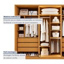 Ver imagem 7 de Guarda Roupa Casal 6 Portas Vidro Refleta e 6 Gavetas MDF com LED Imperiale Premium