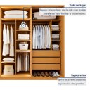 Ver imagem 6 de Guarda Roupa Casal 6 Portas Vidro Refleta e 6 Gavetas MDF com LED Imperiale Premium