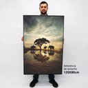 Ver imagem 2 de Quadro Decorativo em Canvas Elefante na Selva TaColado Moldura Flutuante 4,5cm Freijó 120 x 80cm