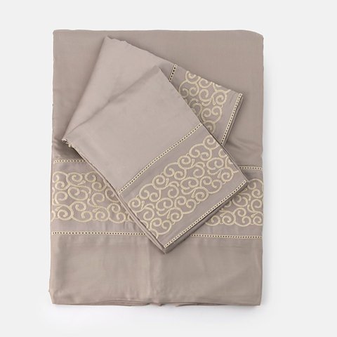 Jogo de Cama Tecido Bambu King Splendor Areia Blue Gardenia