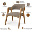 Ver imagem 4 de Kit 02 Cadeiras para Sala de Jantar e Estar Living Estofada Suran L02 Bouclê Bege - Lyam Lyam Decor