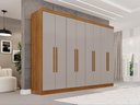 Ver imagem 1 de Guarda-Roupa Casal 8 Portas 241cm Multimóveis Cinamomo/Off White