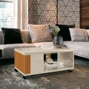 Ver mais imagens de Mesa Decorativa de Centro e Mesa de Notebook Pratica ( 2 em 1) Cedro/off White EDN