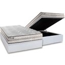 Ver imagem 1 de Cama Box Baú Casal: Colchão Ortopédico Paropas D33 Pasquale Plus + Base Crc Linhão White (