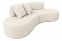 Ver imagem 4 de Sofá e Puff Orgânico Virginia 200cm Sala Suede: Marfim
