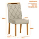 Ver imagem 2 de Cadeira para Mesa de Jantar Sarah Kit 2 Peças Ype Veludo Nude – New Ceval