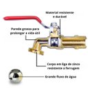 Ver imagem 3 de Torneira de Metal para Jardim Quintal Tanque com Bico 1/2" | Fertak | 10 Un
