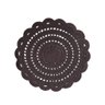 Sousplat Americano Redondo de Mesa em Crochê Marrom - 1