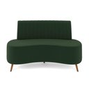 Ver imagem 5 de Sofá 2 Lugares Living 135cm Pé Palito Maraú Veludo Verde K01 - D'Rossi