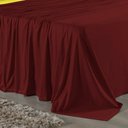 Ver imagem 2 de Jogo de Cama Casal Viúva Nobre 4 Peças Malha 100% Algodão - Vinho / Amarelo